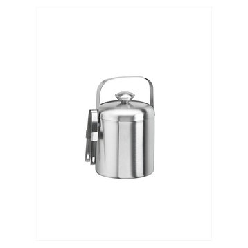 Kraftware Brushed Stainless Steel Ice Bucket With Tong