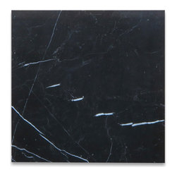 Stone Center Online - Nero Marquina Black Marble 12x12 Tile Polished, 100 sq.ft. - Wall And Floor Tile