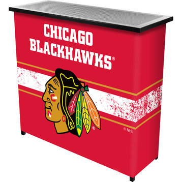 NHL Portable Bar With Case, Chicago Blackhawks