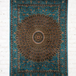 Oriental Kashmir Silk Carpet - Area Rugs