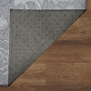 My Magic Carpet Washable Rug Kalini Floral Grey, 5' X 7'