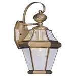 Livex Lighting - Georgetown Outdoor Wall Lantern, Antique Brass - Our Georgetown collection will add regal elegance to your home with our line of lighting that embodies a classic design for those who only want the finest in life. Using the highest of quality materials available, the Georgetown collection begins with solid brass so that each fixture not only looks fantastic, but provides a fit and finish that will last for years as well.
