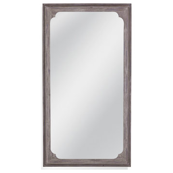 Bassett Mirror Landry Floor Mirror With White Wash Finish M4432EC