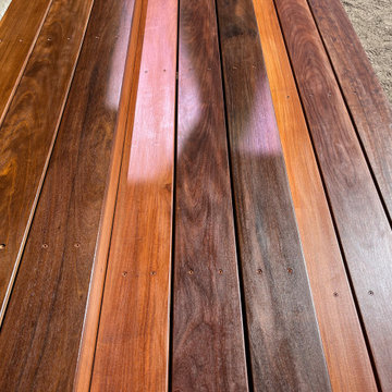 House to backyard IPE steps