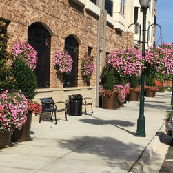 Contempo Round Fiberglass Planters - Products