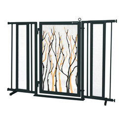 Fusion Gates - Fusion Gate with Willow Branch Design, Black, 52"-60" - Dog Gates