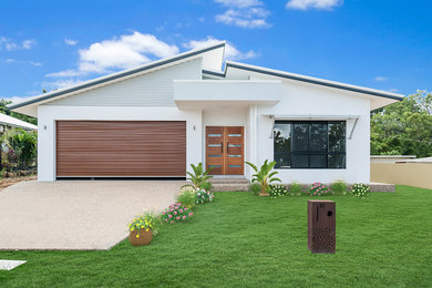 Photo of a modern home design in Darwin.