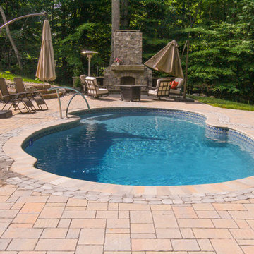 Pool, Patio Outdoor Living Space with Shower
