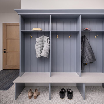 Modern Lake Living Laundry & Mudroom