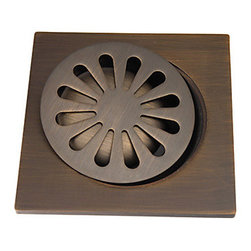 Antique Brass Floor Drain FD003 - Bathroom Accessories