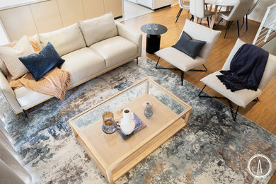 Design ideas for a small contemporary living room in Perth.