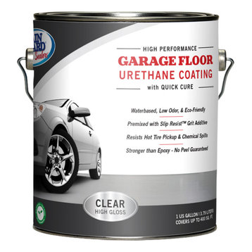 Garage Floor Urethane Coating, Clear High Gloss, Ready to Use - 1 Gallon