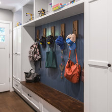 Bench, Hooks, Shelves above, want open below