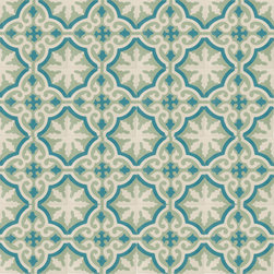 Teal Medallion Cement Tile - Wall And Floor Tile