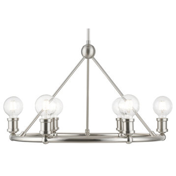 Livex Lighting 47166 Lansdale 6 Light 25"W Commercial Ring - Brushed Nickel
