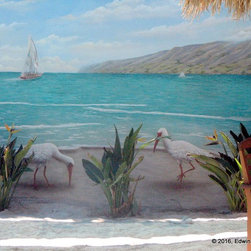 Heron Beach - Outdoor Wall Art