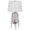 Cal Lighting BO-3047TB Belleville 33" Tall Buffet Table Lamp - Brushed Steel