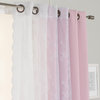 Rose Sheers and Blackout Curtains, Light Pink, 52"x96"