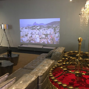 Sony 4K Ultra Short Throw Projector in Luxurious Soho Loft