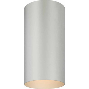 Volume Lighting 1-Light Silver Gray Outdoor Flush Mount Ceiling Fixture
