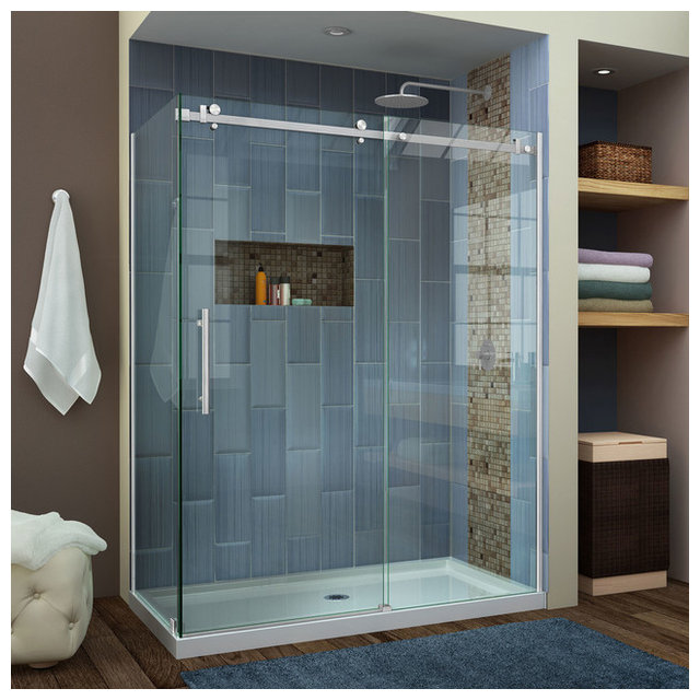 Dreamline Enigma Air 48 3 8 X34 75 Shower Enclosure Stainless Dreamline Enigma Air 48 3 8 X34 75 Shower Enclosure