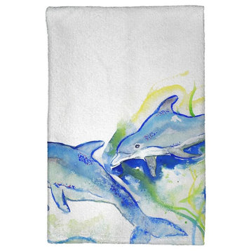Betsy's Dolphins Kitchen Towel - Two Sets of Two (4 Total)