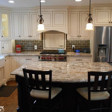 Elegant White Kitchen | Dark Mocha Island