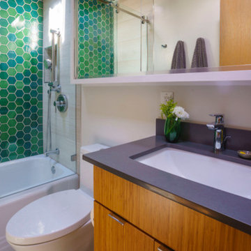 El Cerrito Hills Mid Century Modern Guest Bathroom