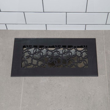Transitional Family Home Floor Grate Detail