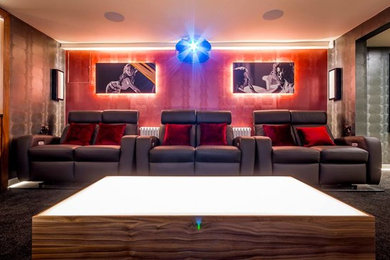 Photo of a modern home cinema in Other.