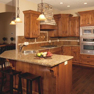 Traditional Knotty Alder Kitchen