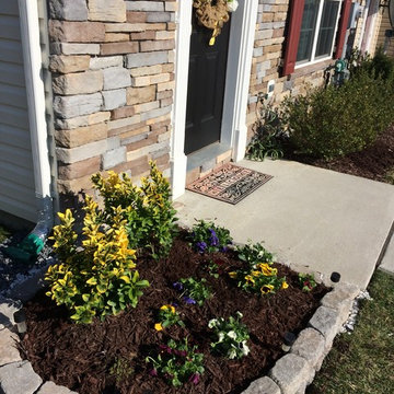 Stone flower bed