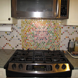 Vintage Bottle Cap Backsplash - Tile