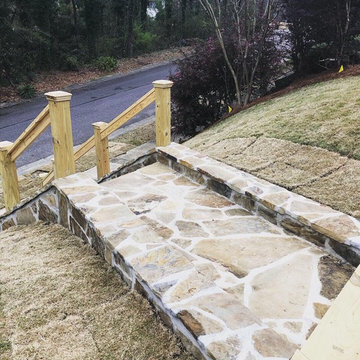 Flagstone Staircase/Low Voltage Lighting