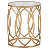 Arlo Metal Round Accent Table, Gold