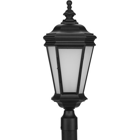 Crawford Collection 24-5/8" 1-Light Textured Black Outdoor Post Lantern