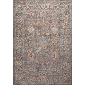 Loloi Rosemarie Roe-01 Traditional Rug, Stone and Multi, 2'7"x4'0"