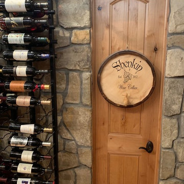 Custom Home Cellar with Vino View Racking