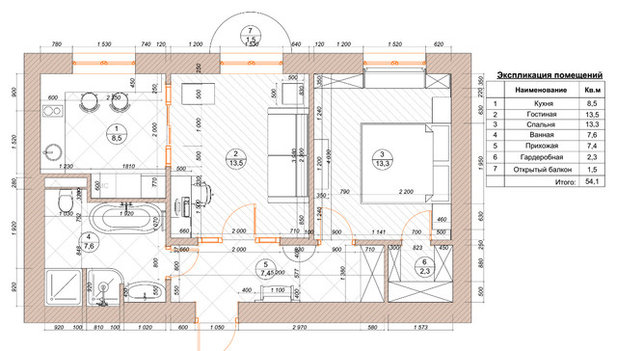 Классический Внутренний план by Дизайн Бюро Рублевой Марии