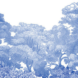 Bellewood, Porcelain Toile - Wallpaper