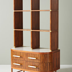 Deluxe Tamboured Storage Shelf - Accent Chests And Cabinets