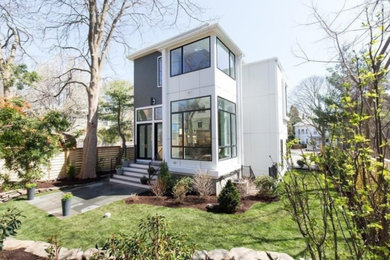 Example of an exterior home design in Boston