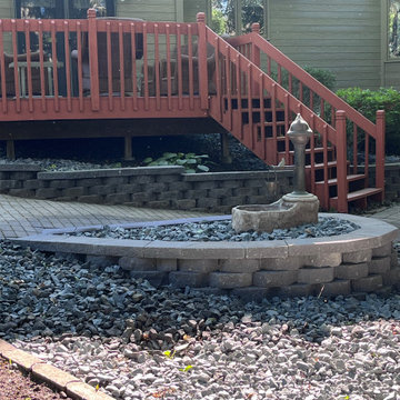 Wooded Backyard Hardscape & Retaining Wall Redesign – Elk River, MN