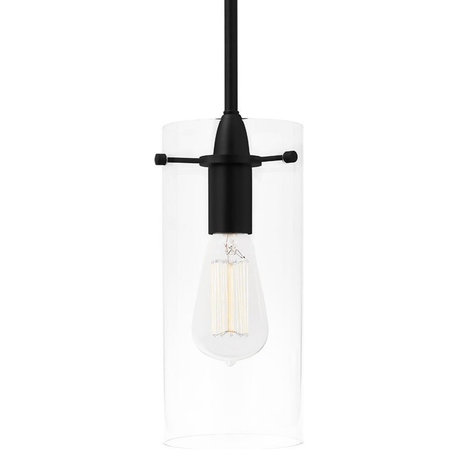 Effimero 1-Light Stem Hung Pendant Lamp, Black