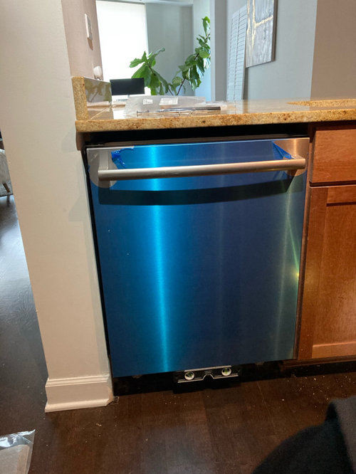Gap between countertop and dishwasher