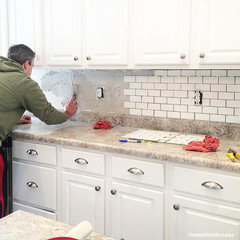 backsplash on countertop with tiled wall backsplash?