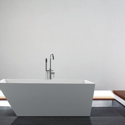 Aqua OBLIQUO 59" Free Standing Bathtub w/ cUPC Approval - Bathtubs