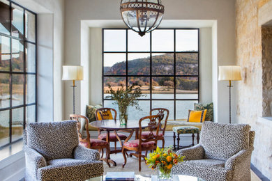 Transitional family room photo in Other