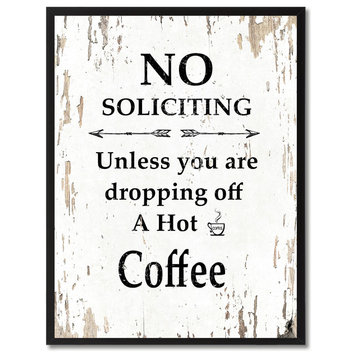 Dropping Off A Hot Coffee Inspirational, Canvas, Picture Frame, 13"X17"