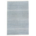 Jaipur Living - Jaipur Living Adler Tribal Area Rug, Sky Blue/Ivory, 10'x14' - The Merritt collection brings texture to any room with fine-lined grass patterns and on-trend colorways. The plush and luxuriously dense wool and viscose pile emulates a handmade feel, while the precision of the power-loomed construction proves eye-catching and impressively rich with detail. The Adler rug boasts a light blue and ivory colorway for a light and airy addition to any room.